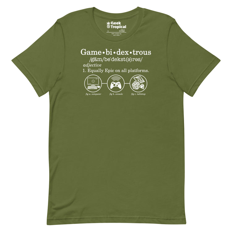 Gamebidextrous T-Shirt Geek Nerd Advertise to Meta FLOW DESC WRITING Funny Prints