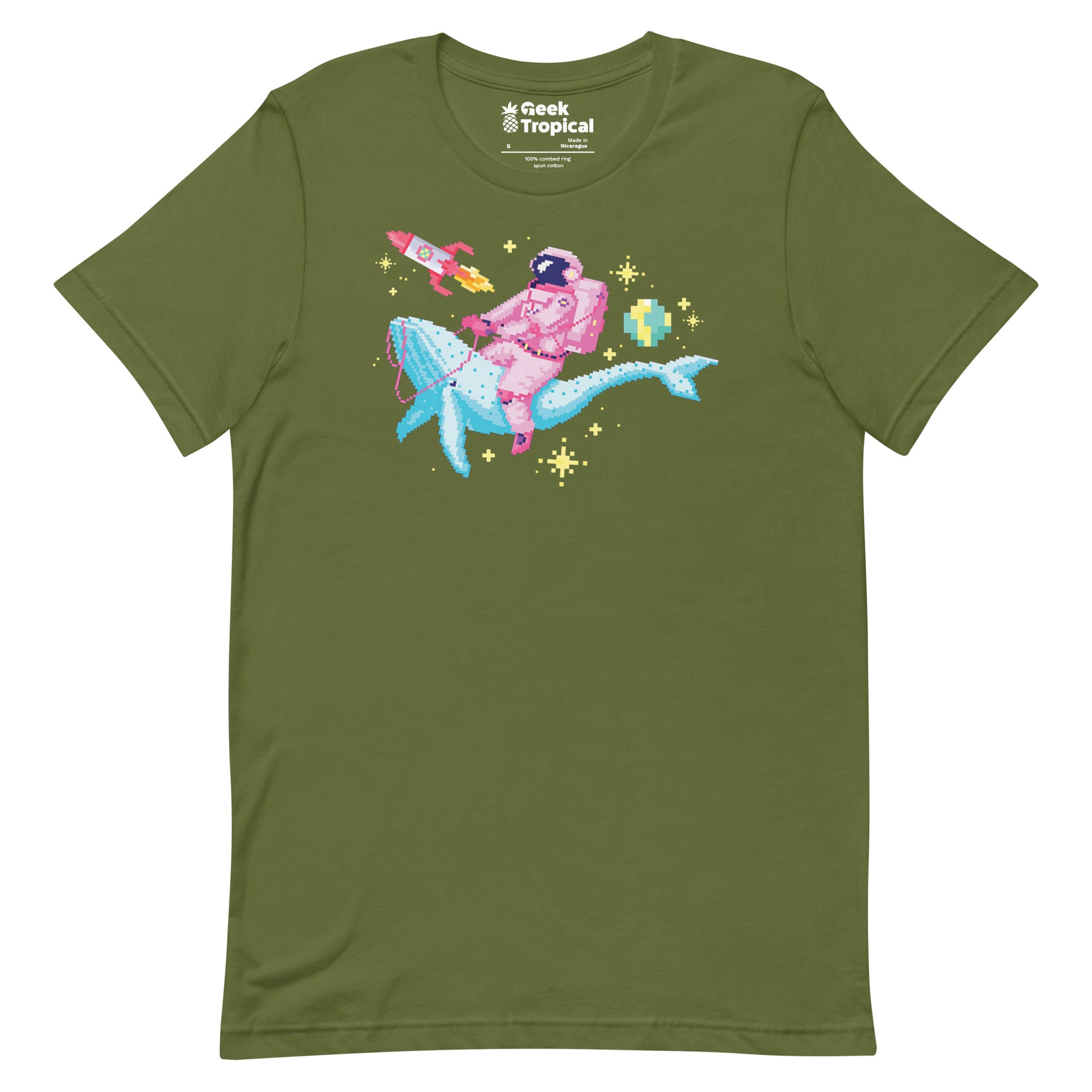 Astronaut Riding Space Whale T-Shirt 12
