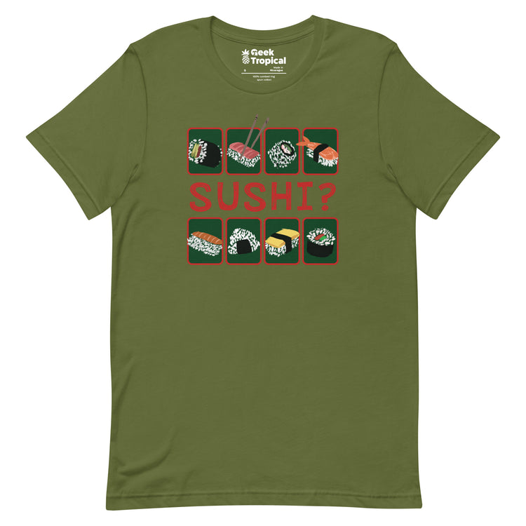 Sushi T-Shirt Geek Nerd Advertise to Meta Design by Claire Murphy Elle