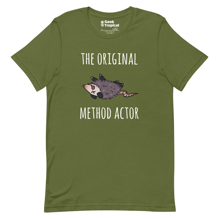 The Original Method Actor Possum T-Shirt Geek Nerd Advertise to Meta Animal Patterns Design by Ardi Tong