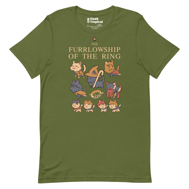 The Furrlowship of the Ring T-Shirt Geek Nerd Advertise to Meta Animal Patterns Book Prints