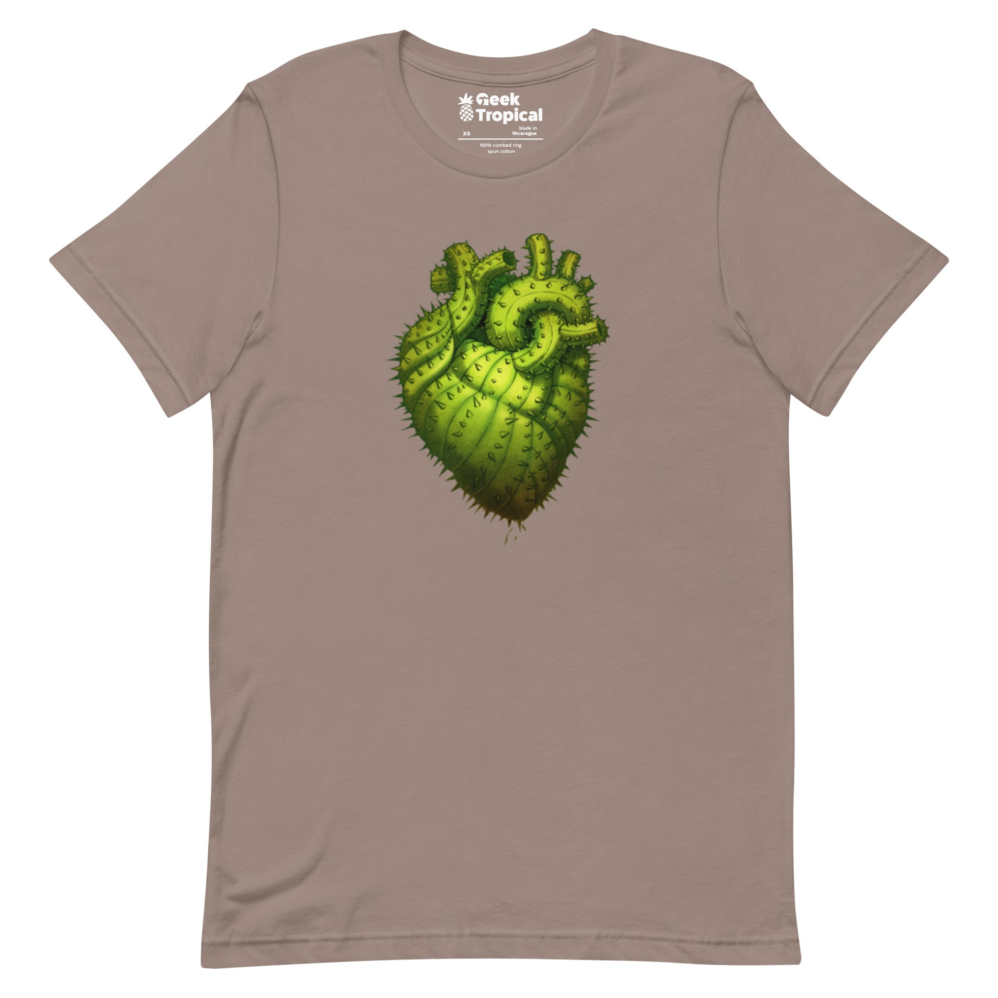 Cactus Heart T-Shirt Geek Nerd Botany Print Design by Tobe Fonseca FLOW DESC WRITING