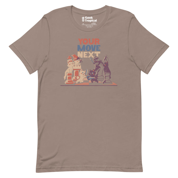 The Chess Cat King T-Shirt Geek Nerd Advertise to Meta Animal Patterns board game print