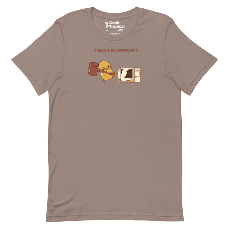 Tech Support Funny Duck Light T-Shirt Geek Nerd Advertise to Meta Animal Patterns computer print