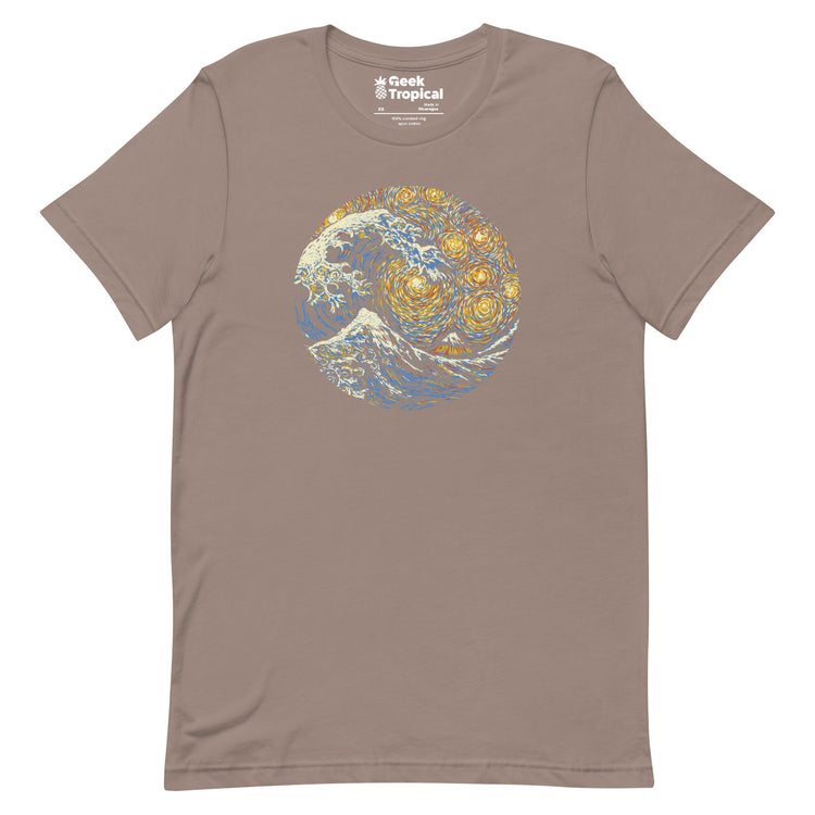 Kanagawa Wave The Starry Night T-Shirt Geek Nerd Advertise to Meta Design by Tobe Fonseca FLOW DESC WRITING