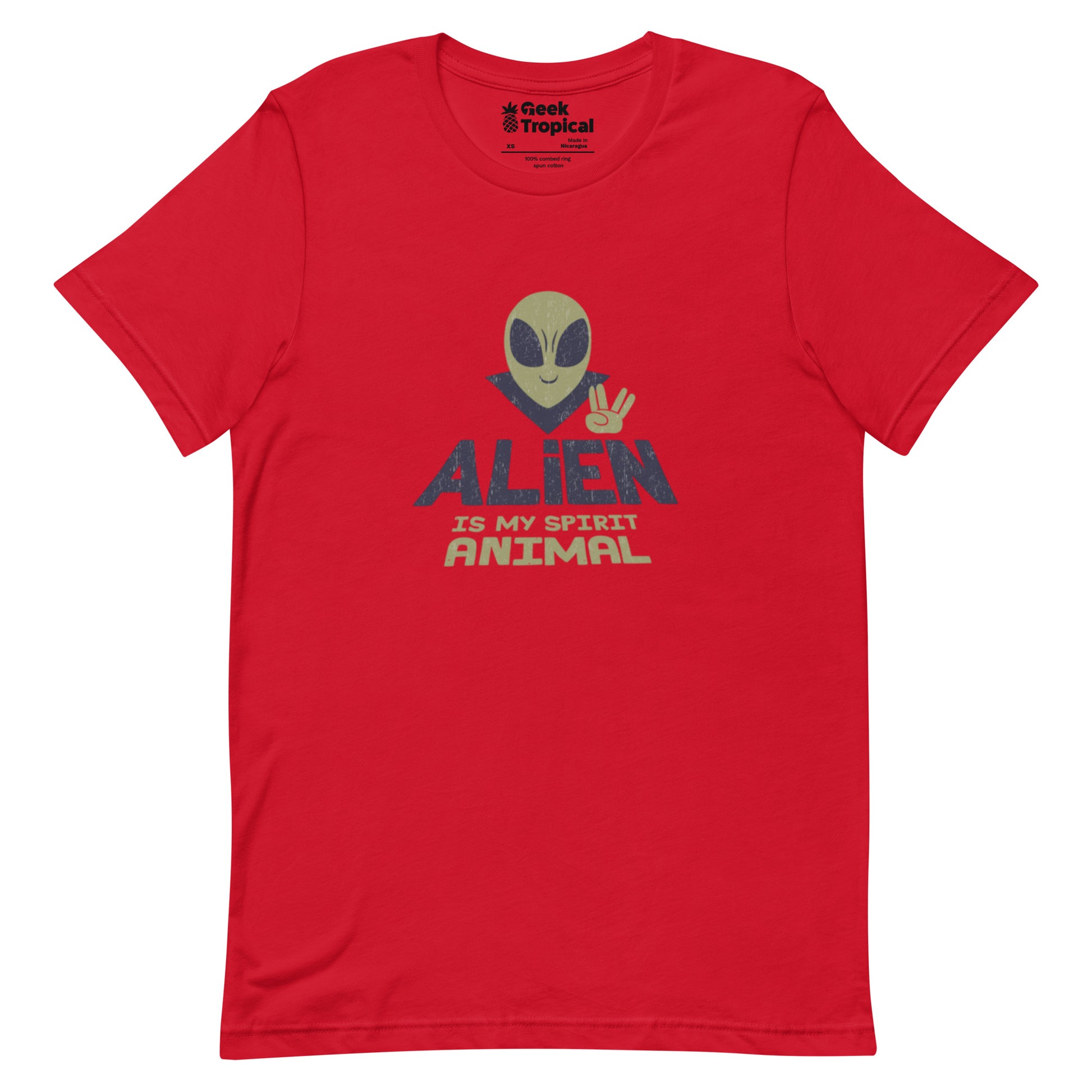 Alien Spirit Animal T-Shirt Geek Nerd Design by Tobe Fonseca FLOW DESC WRITING Funny Prints