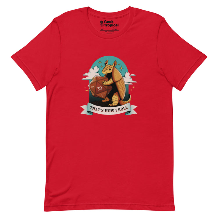 Armadillo Roll DND Dice T-Shirt Geek Nerd Animal Patterns board game print Design by Tobe Fonseca