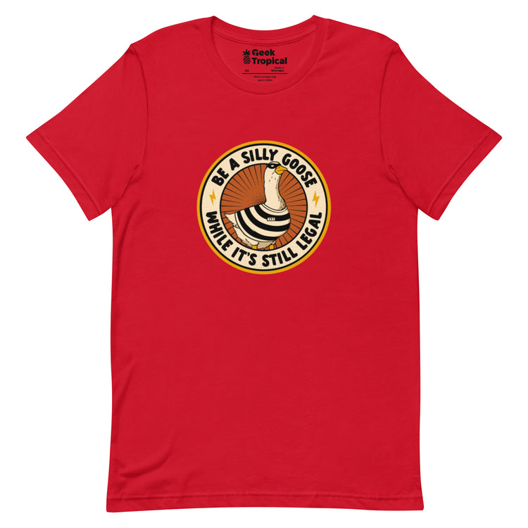 Be A Silly Goose While Legal T-Shirt Geek Nerd Animal Patterns Design by Tobe Fonseca FLOW DESC WRITING