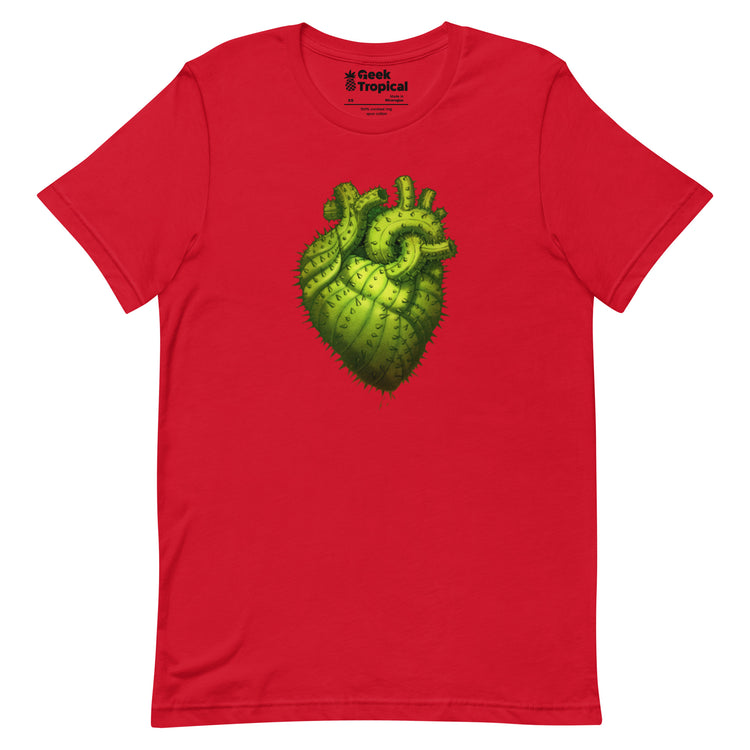 Cactus Heart T-Shirt Geek Nerd Botany Print Design by Tobe Fonseca FLOW DESC WRITING