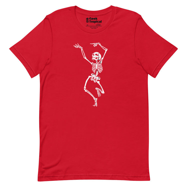 Dancing Skeleton T-Shirt Geek Nerd Design by Tobe Fonseca FLOW DESC WRITING Funny Prints