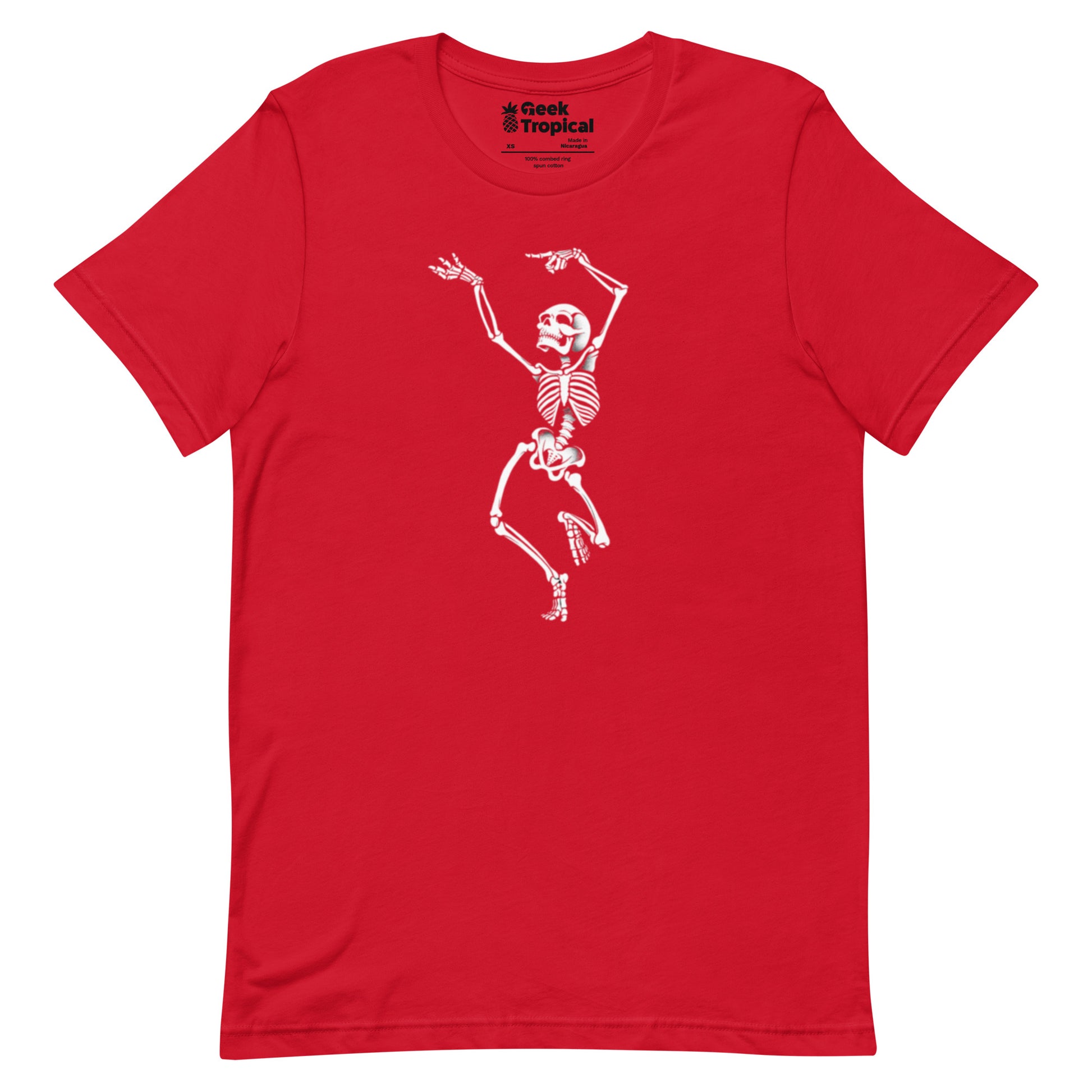 Dancing Skeleton T-Shirt Geek Nerd Design by Tobe Fonseca FLOW DESC WRITING Funny Prints
