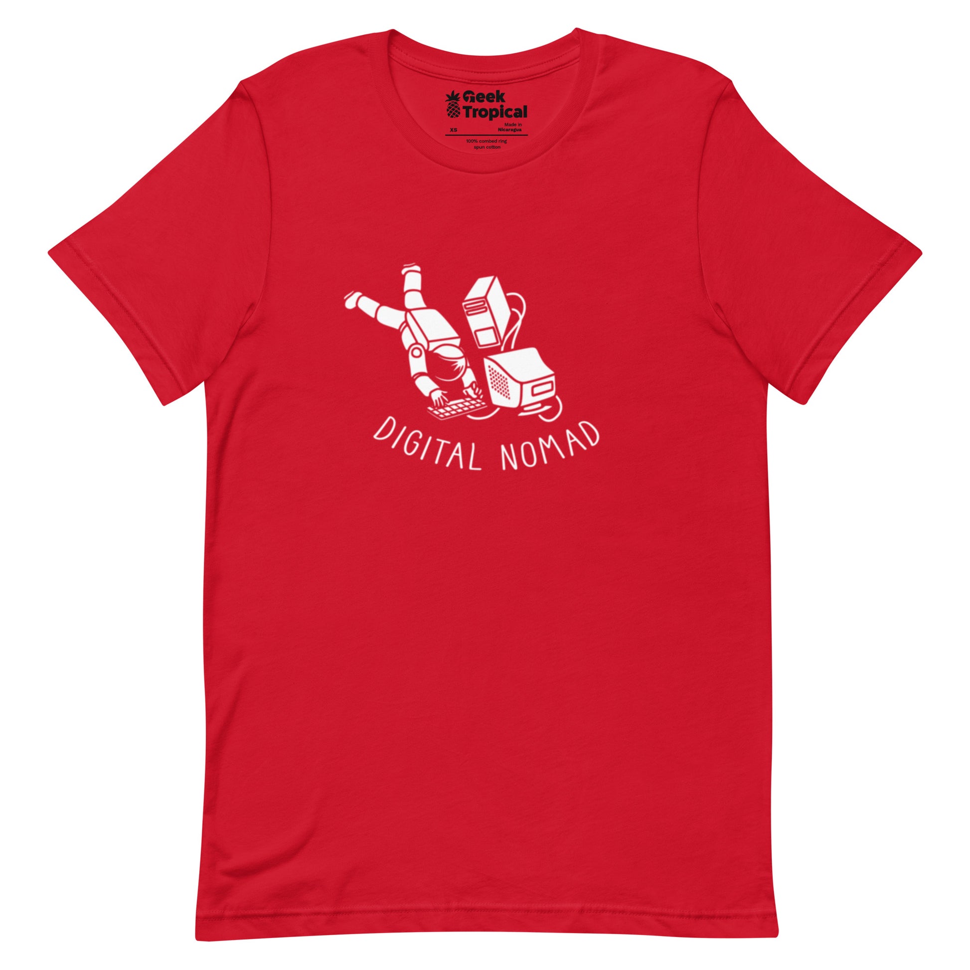 Digital Nomad Astronaut T-Shirt Geek Nerd computer print Design by Tobe Fonseca FLOW DESC WRITING