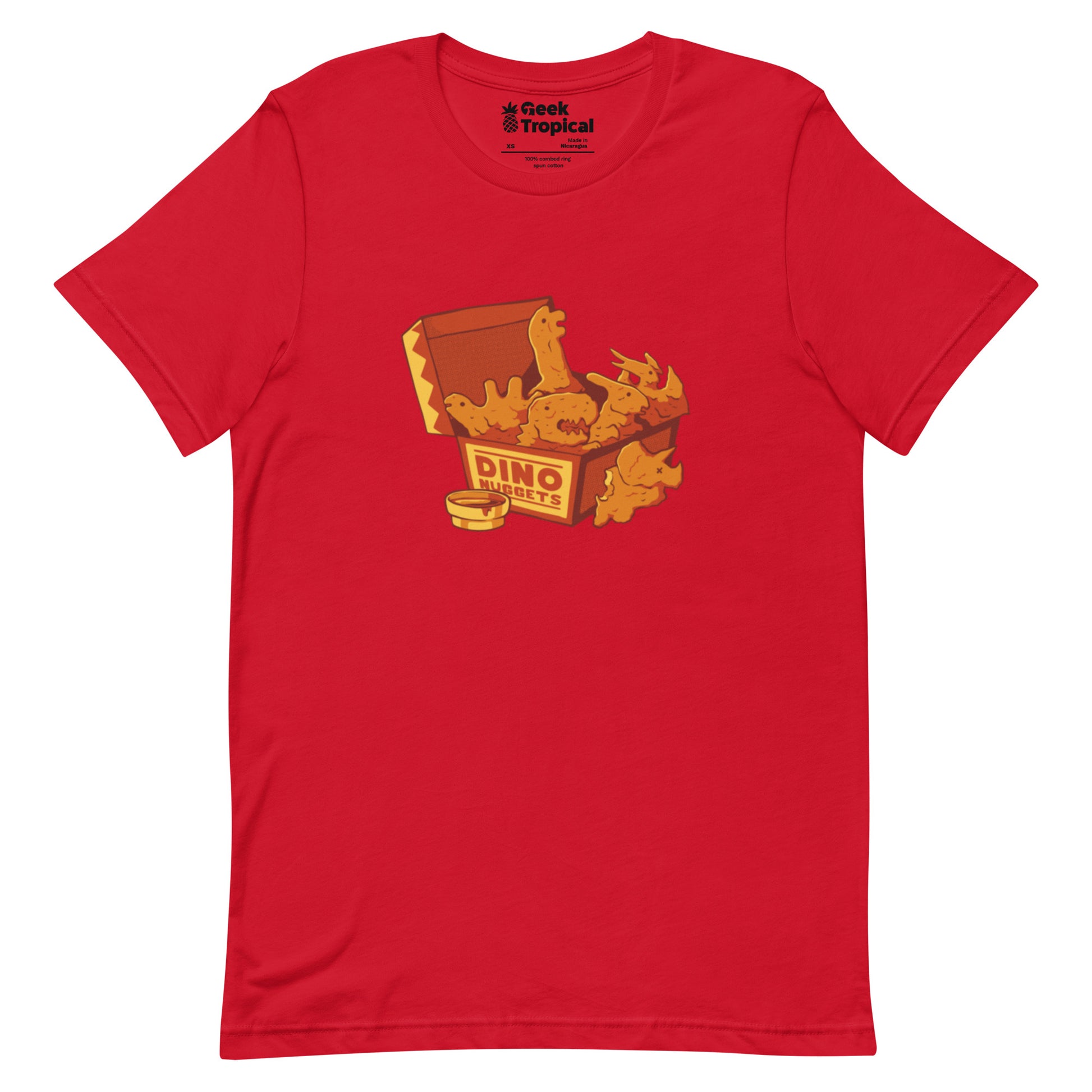 Dino Nuggets T-Shirt Geek Nerd Design by Tobe Fonseca dinosaur print FLOW DESC WRITING