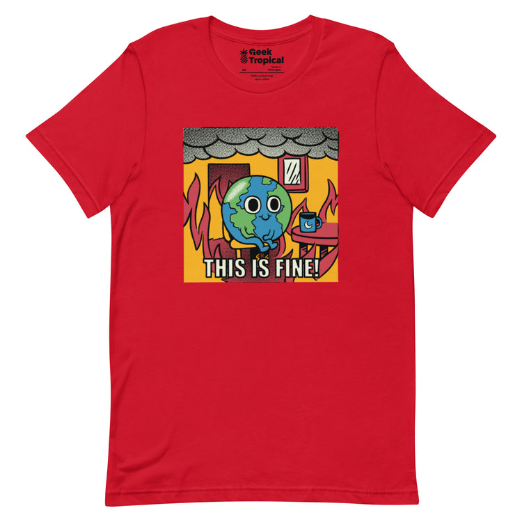 Earth Fire T-Shirt Geek Nerd Design by Tobe Fonseca Fantasy Prints FLOW DESC WRITING