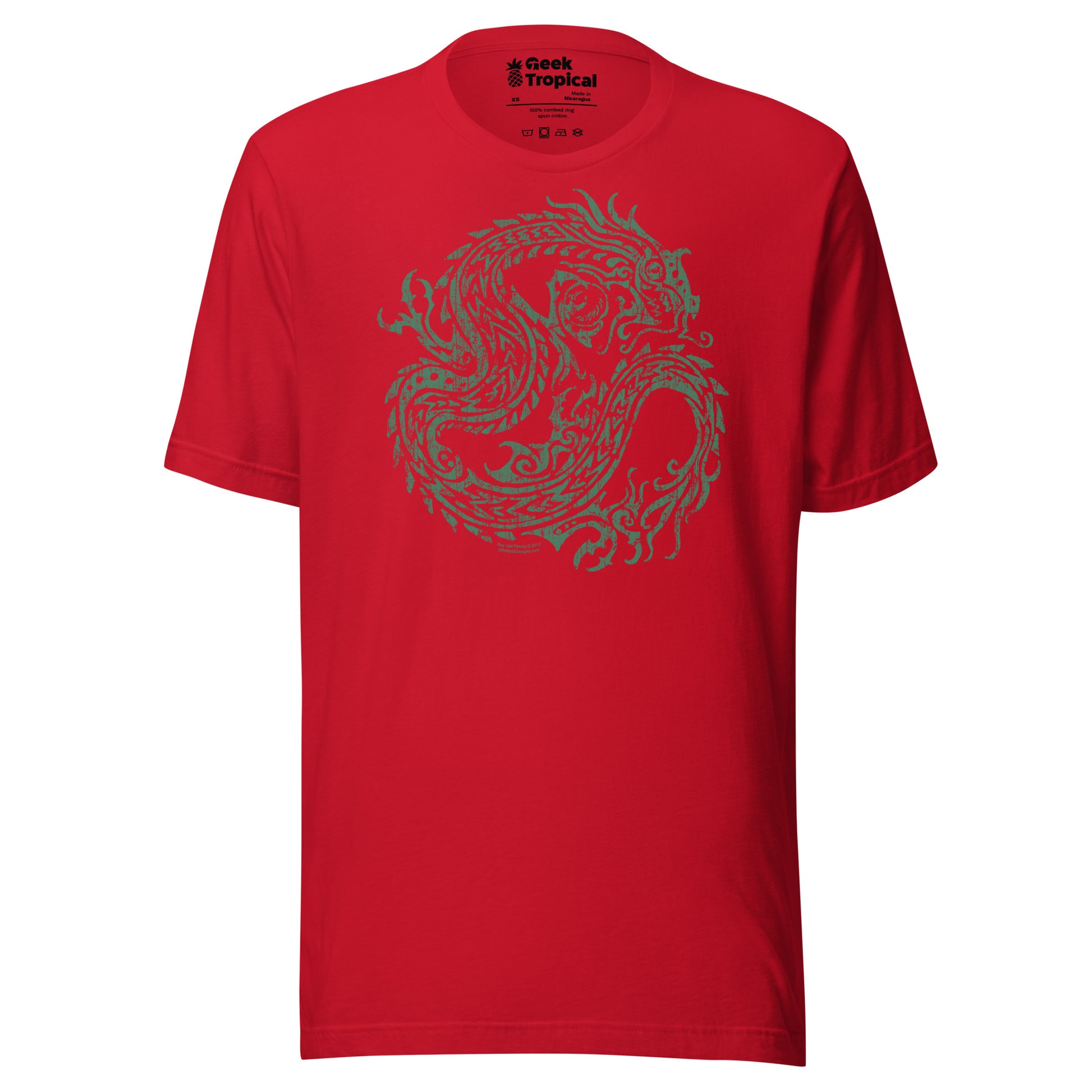 Ancient Dragon T-Shirt Geek Nerd Advertise to Meta Fantasy Prints FLOW DESC WRITING