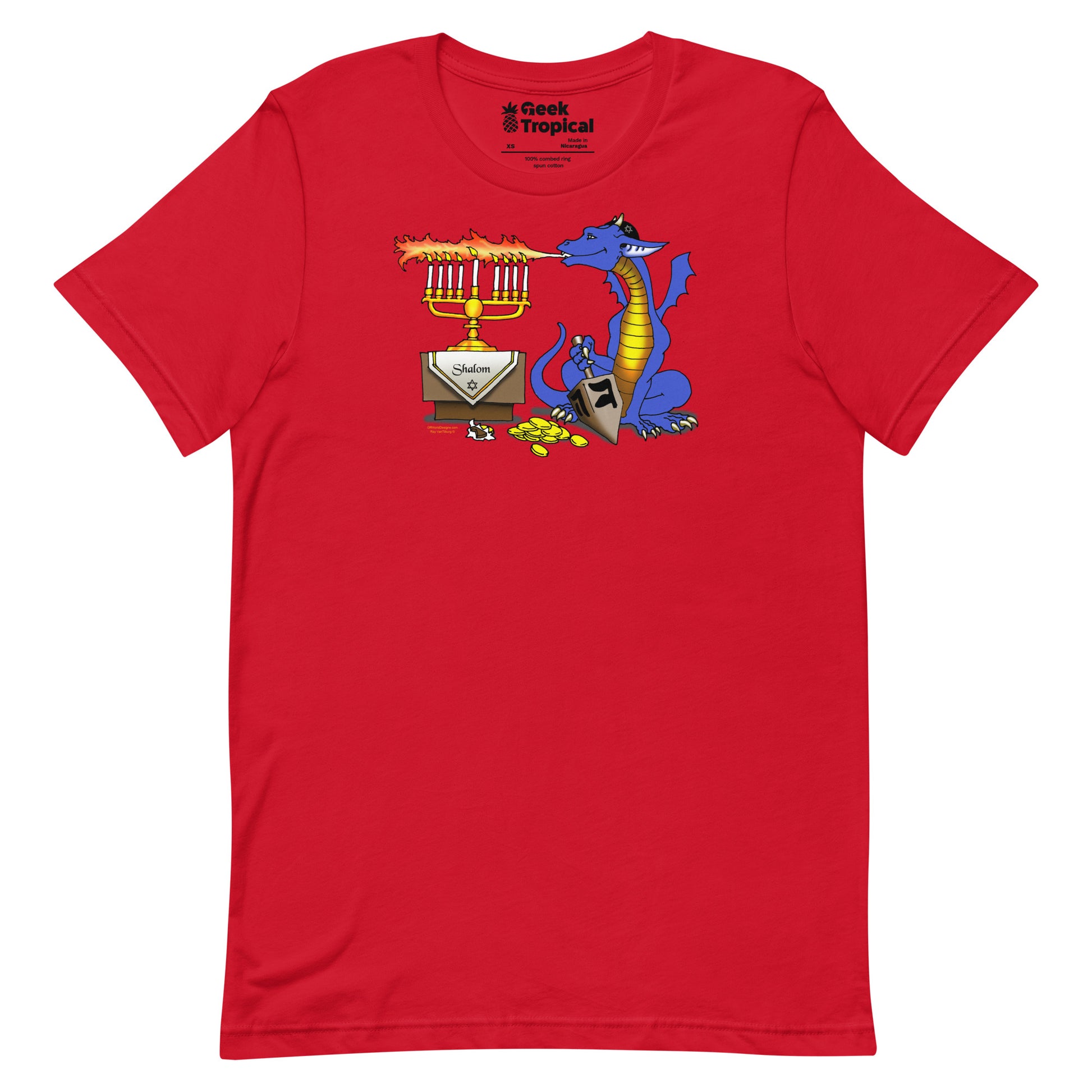 Menorah Dragon t-shirt Geek Nerd Advertise to Meta Fantasy Prints FLOW DESC WRITING