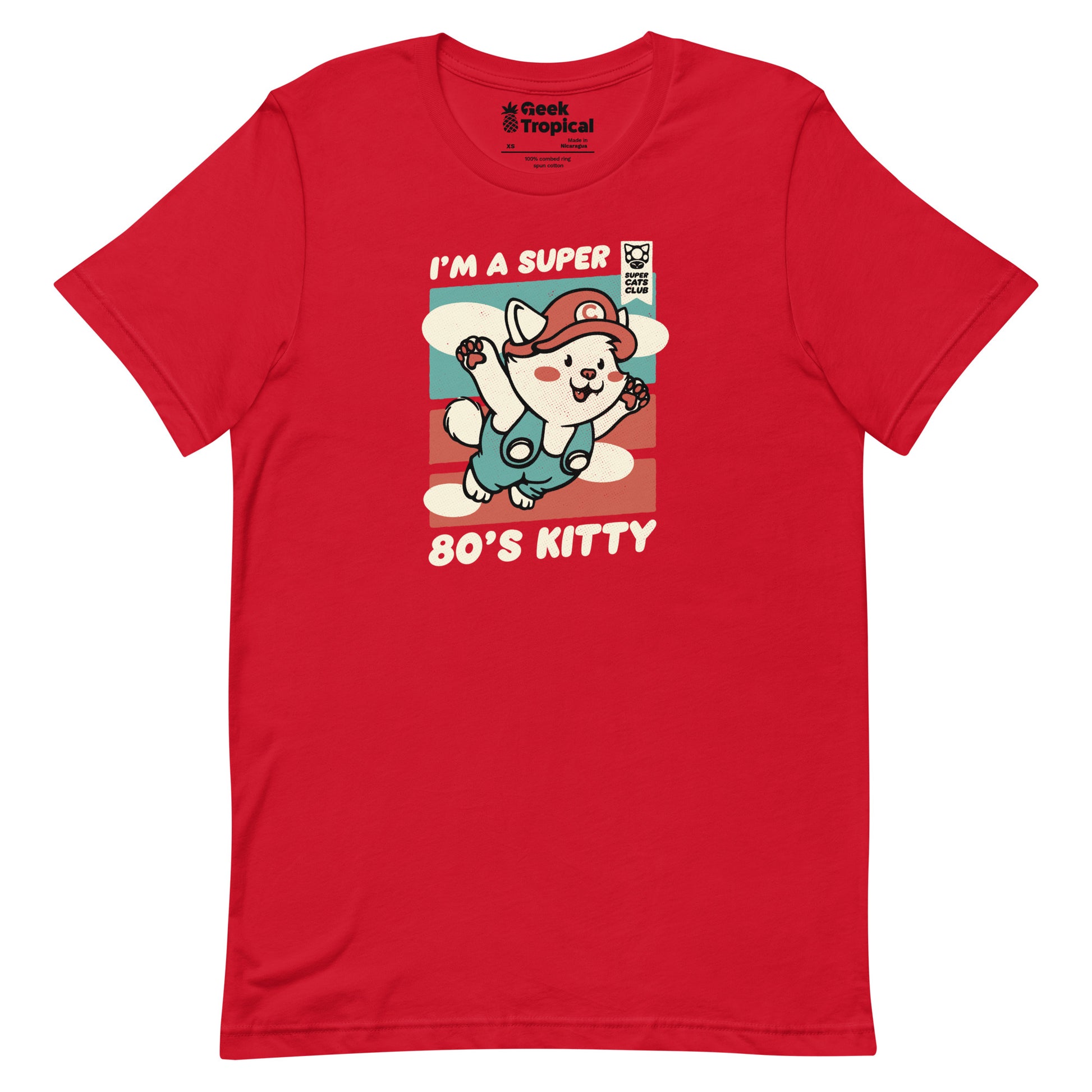 Vintage Kitty Video Game 80s T-Shirt Geek Nerd Advertise to Meta Animal Patterns Design by Tobe Fonseca