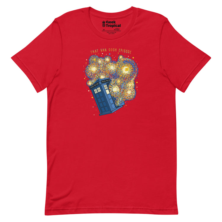 Travel Time Van Gogh Episode T-Shirt Geek Nerd Advertise to Meta Design by Tobe Fonseca FLOW DESC WRITING