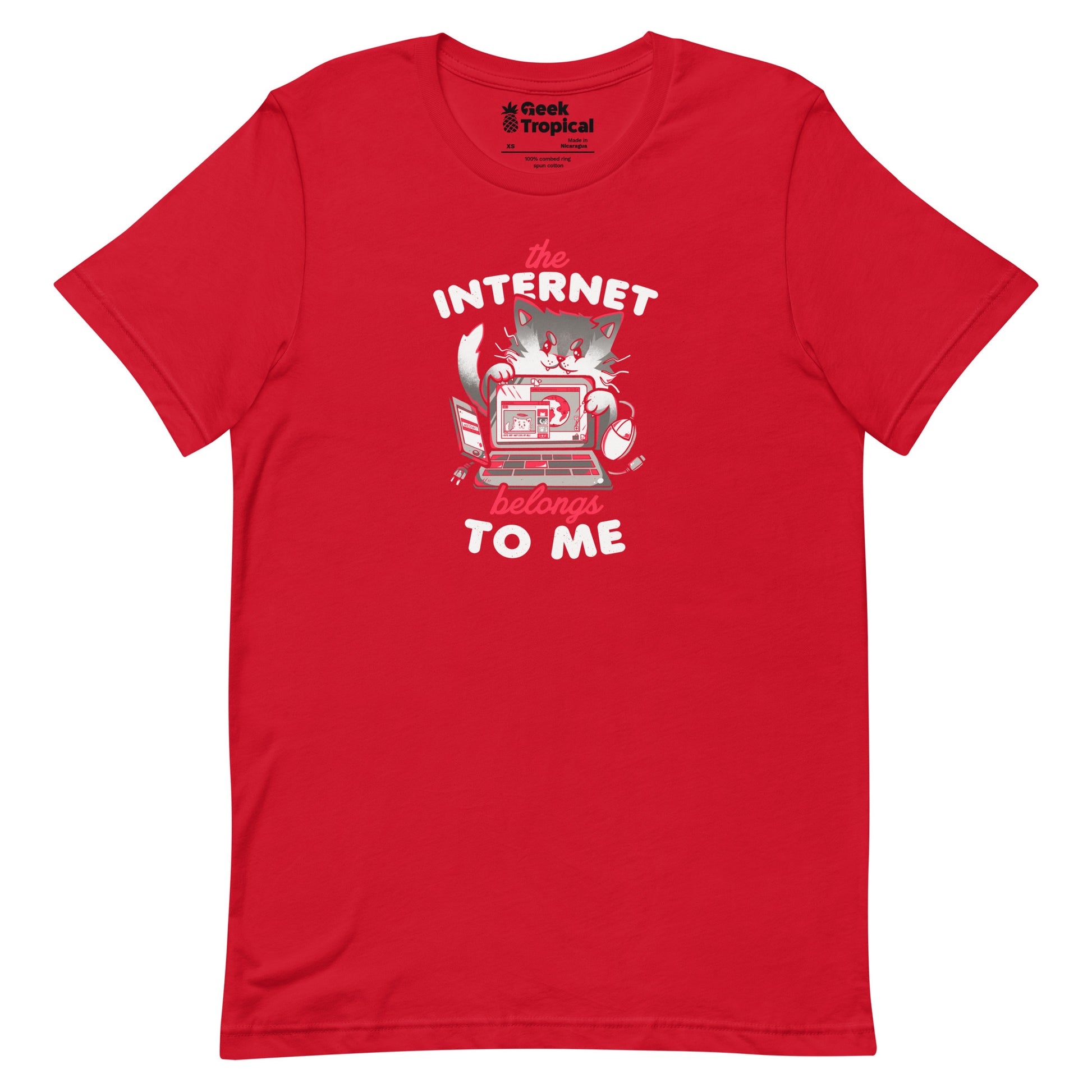 The Internet Belongs to Cats T-Shirt Geek Nerd Advertise to Meta Animal Patterns computer print