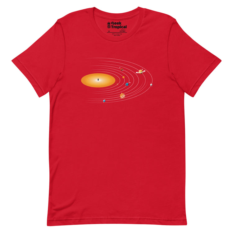 Solar System Vinyl Music T-Shirt Geek Nerd Advertise to Meta Design by Tobe Fonseca FLOW DESC WRITING