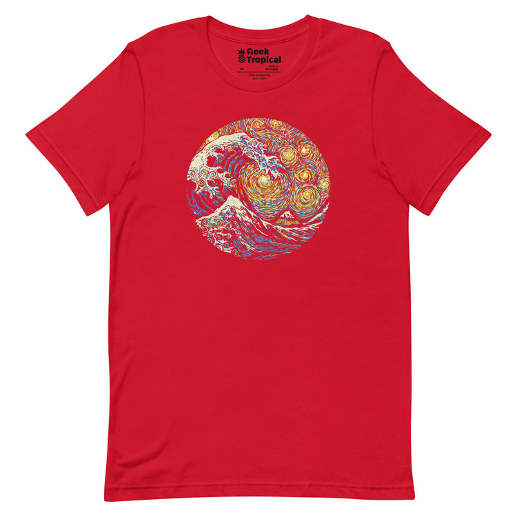 Kanagawa Wave The Starry Night T-Shirt Geek Nerd Advertise to Meta Design by Tobe Fonseca FLOW DESC WRITING