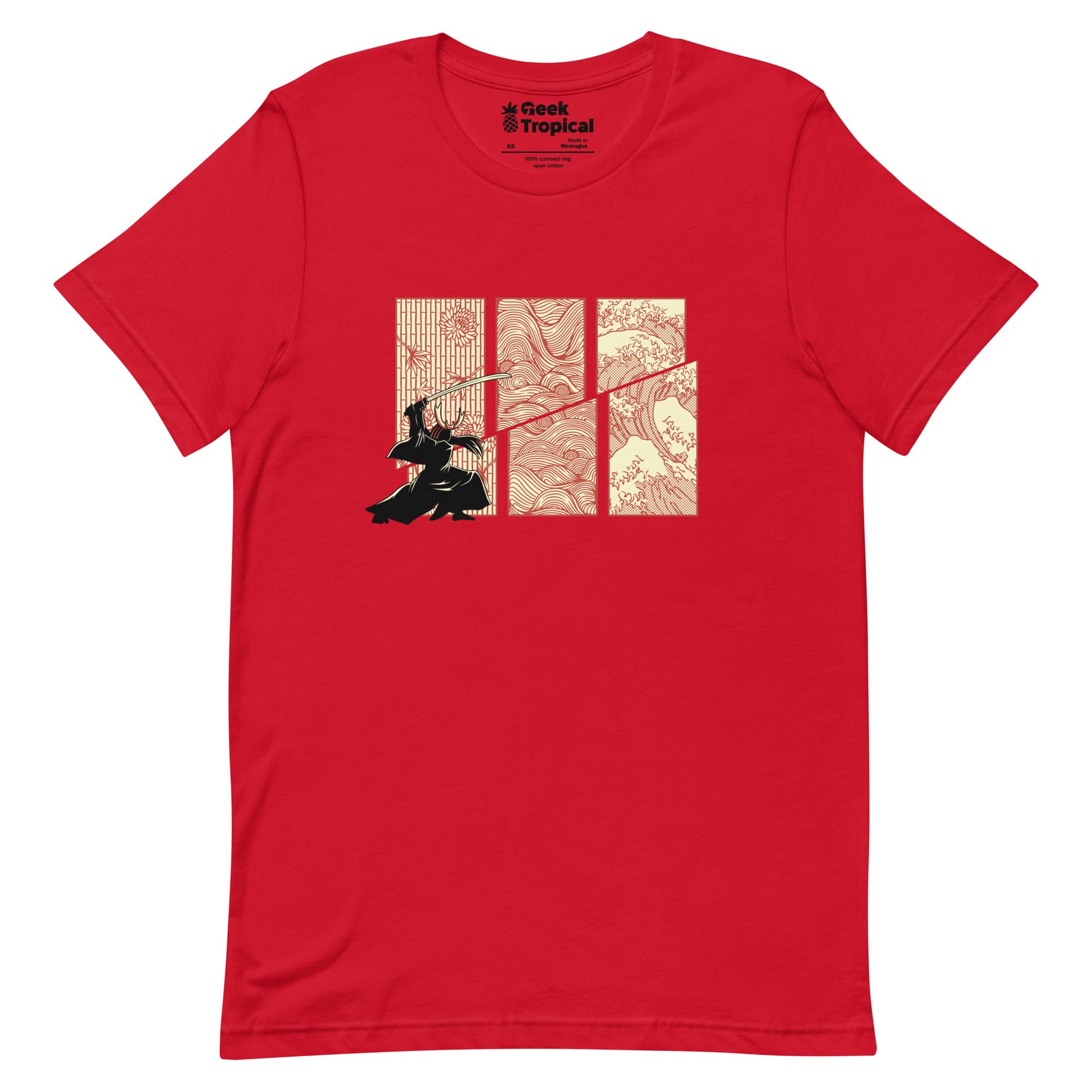 Japanese Samurai Kanagawa Wave T-Shirt Geek Nerd Advertise to Meta Anime Design by Tobe Fonseca