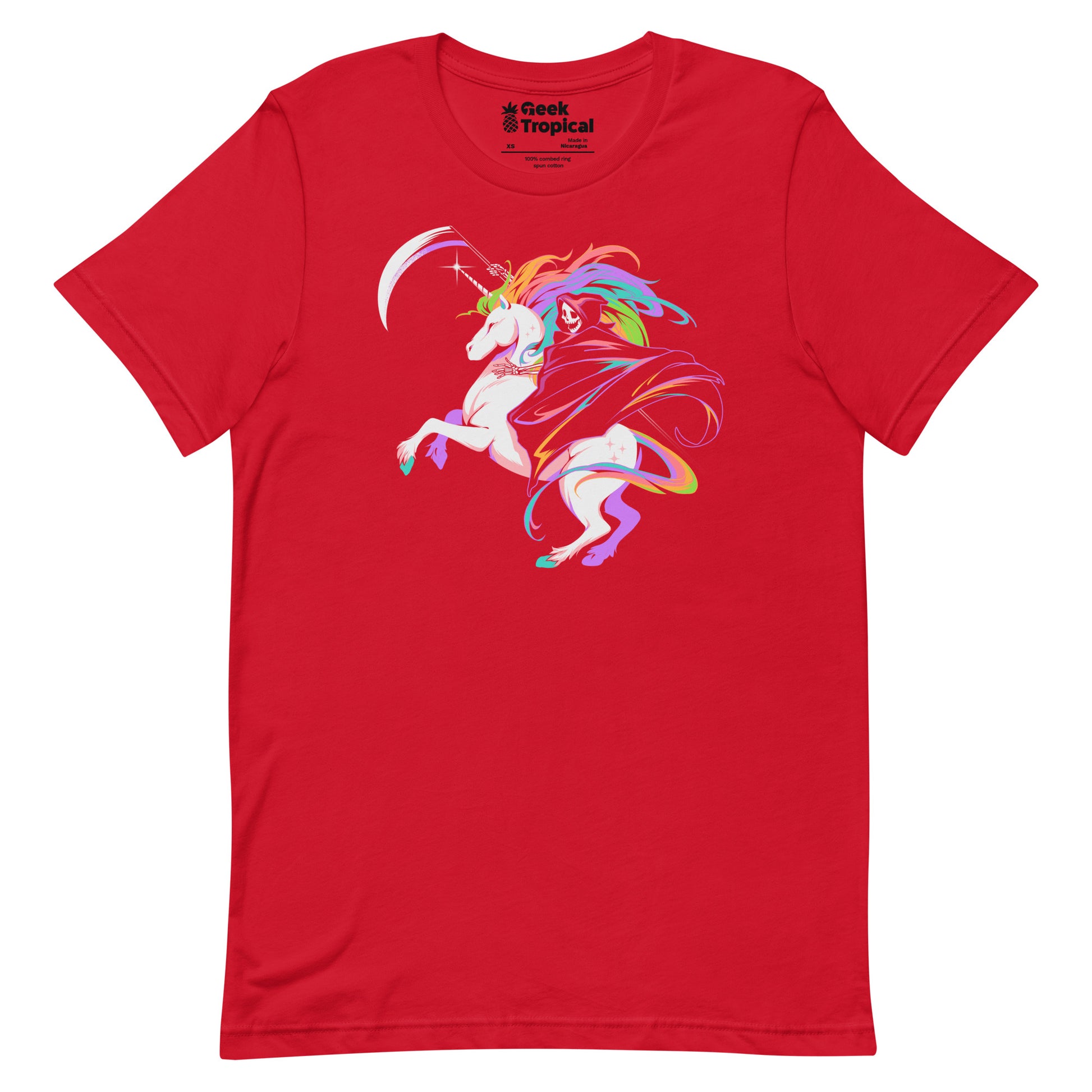 Death Unicorn T-Shirt Geek Nerd Advertise to Meta Design by Tobe Fonseca Fantasy Prints