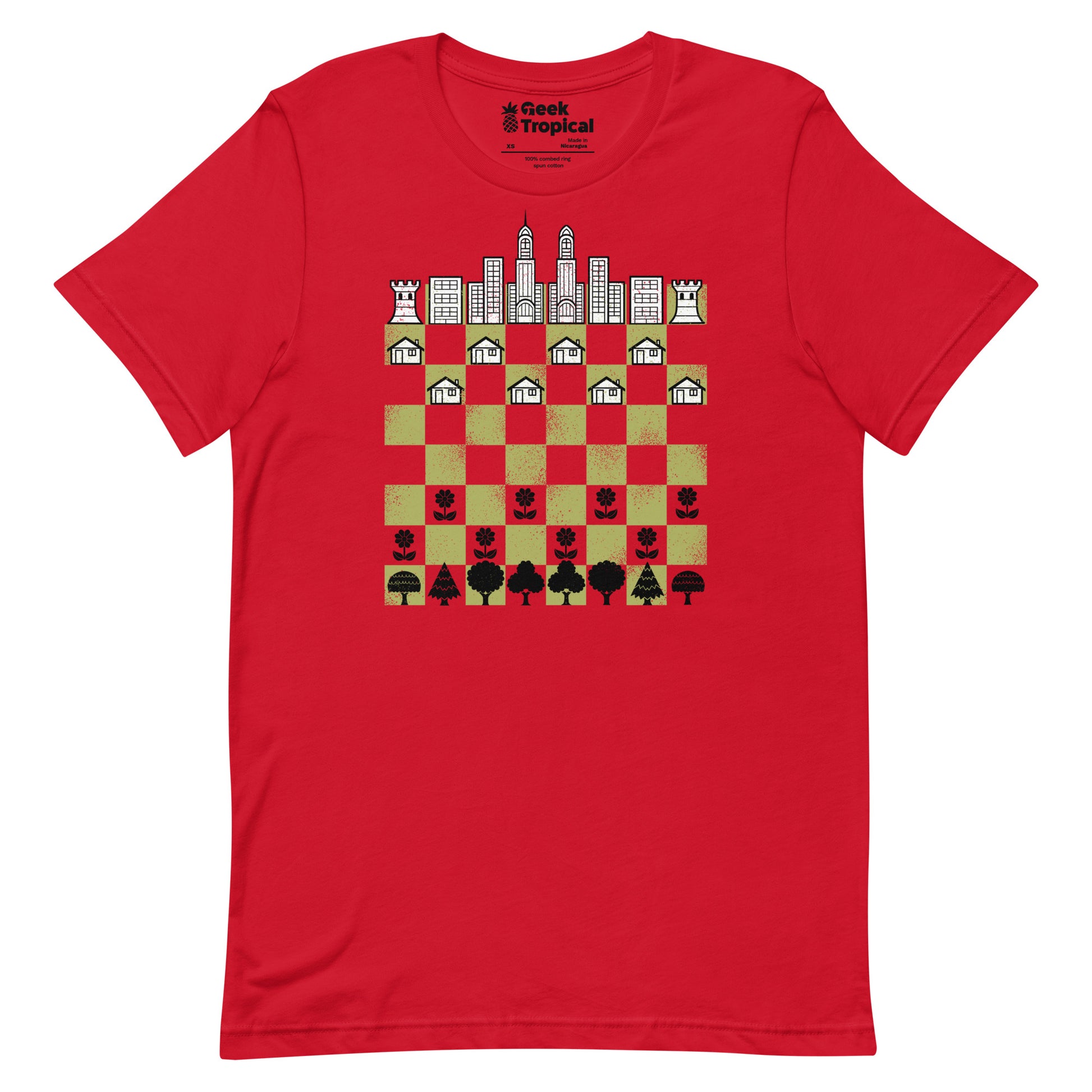 City Forest Chess Vintage Game T-Shirt Geek Nerd Advertise to Meta board game print Botany Print