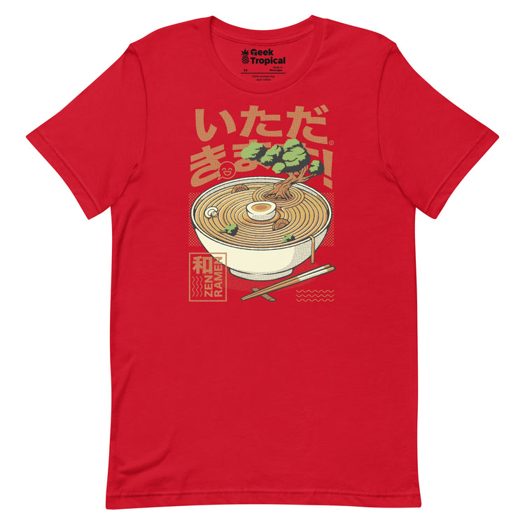 Bonsai Ramen Zen T-Shirt Geek Nerd Advertise to Meta Botany Print Design by Tobe Fonseca