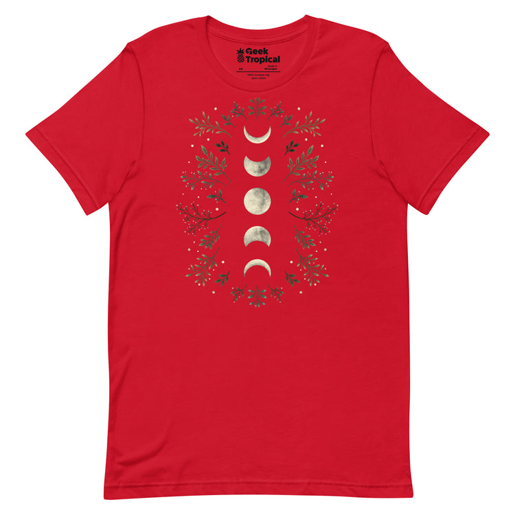 Moonlight Garden Olive T-Shirt Geek Nerd Advertise to Meta Botany Print Design by Episodic Drawing