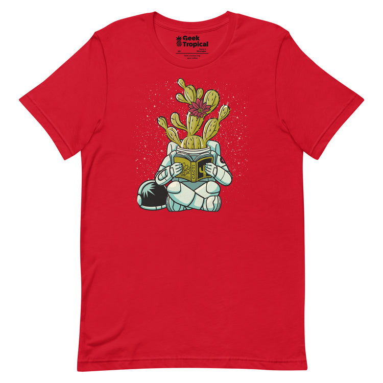 Astronaut Cactus Succulent T-Shirt Geek Nerd Advertise to Meta Botany Print Design by Tobe Fonseca