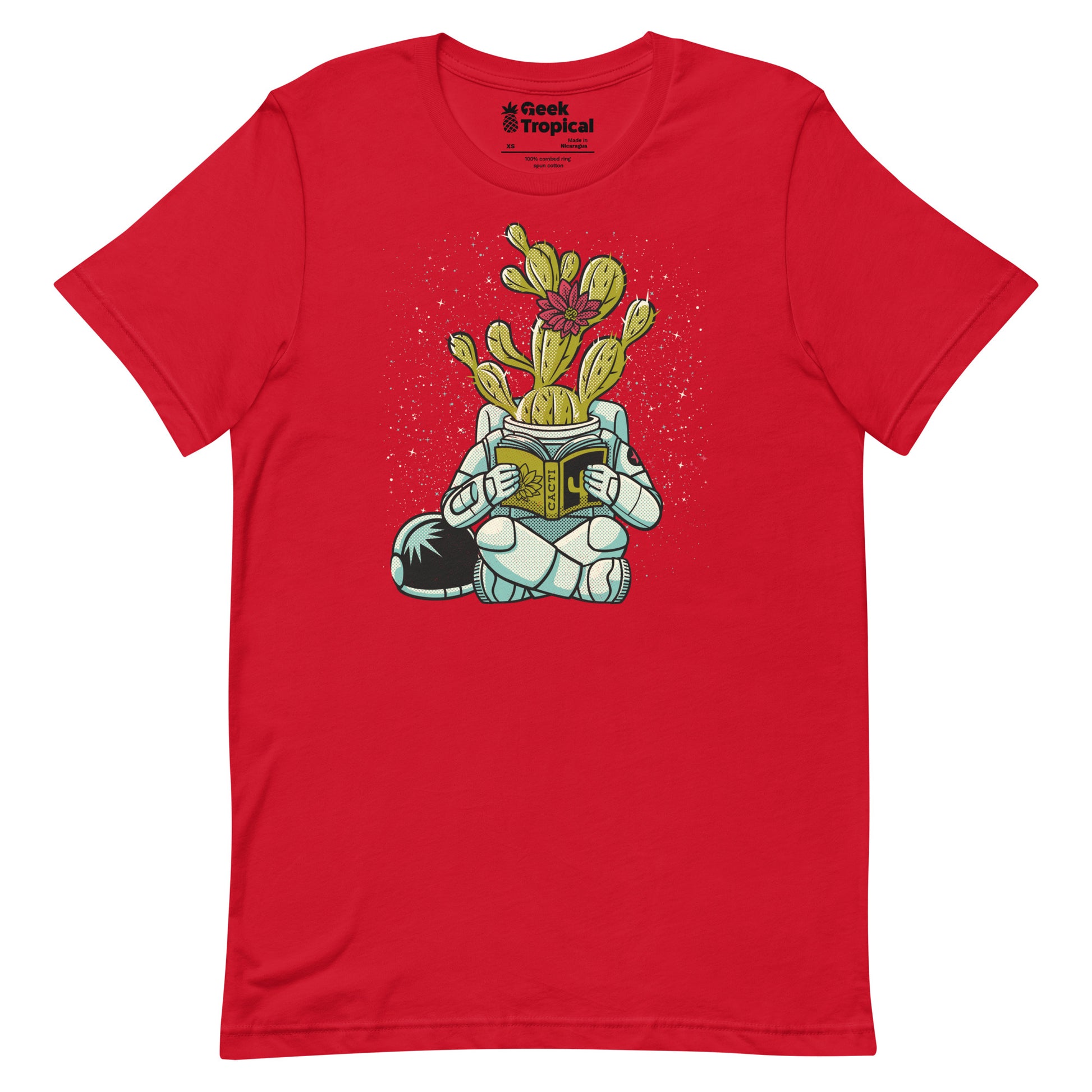 Astronaut Cactus Succulent T-Shirt Geek Nerd Advertise to Meta Botany Print Design by Tobe Fonseca