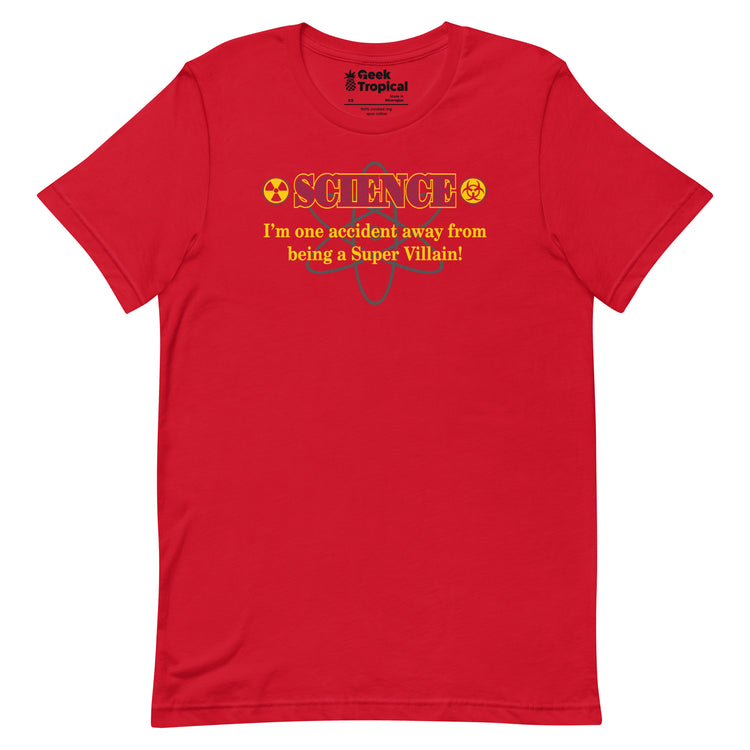 Science Super Villain T-Shirt Geek Nerd Advertise to Meta FLOW DESC WRITING Funny Prints