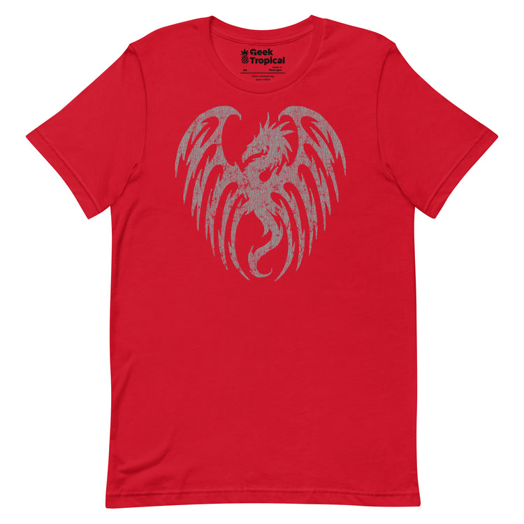 Oversized Dragon Shadow T-Shirt Geek Nerd Advertise to Meta Fantasy Prints FLOW DESC WRITING