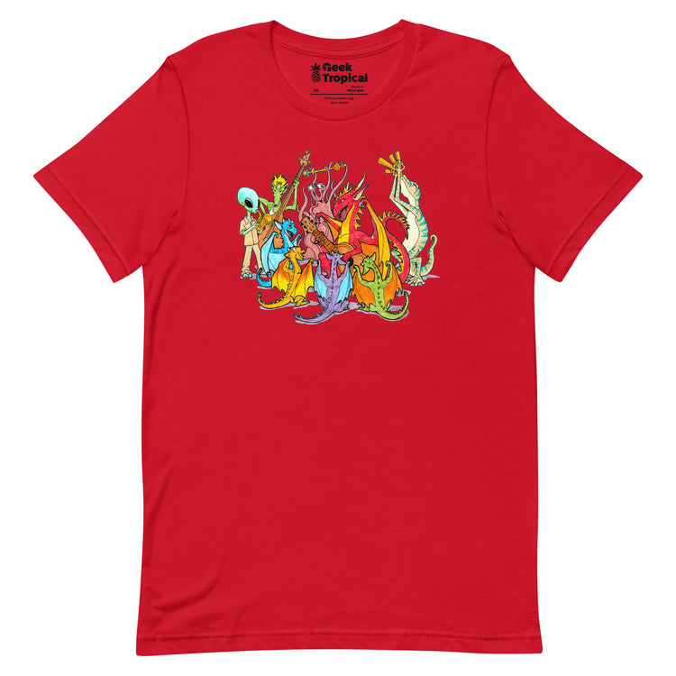 Alien Band T-Shirt Geek Nerd Advertise to Meta FLOW DESC WRITING music print