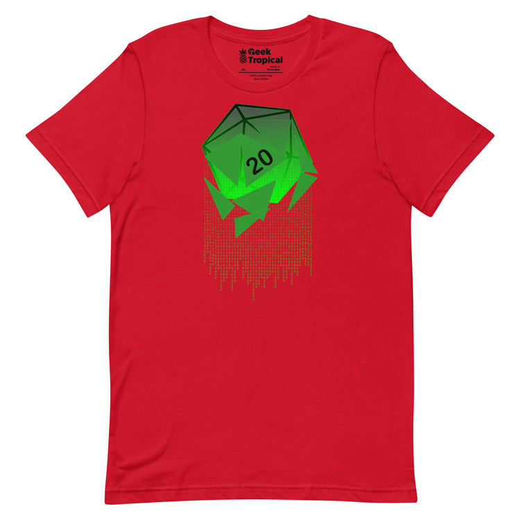 Matrix D20 T-Shirt Geek Nerd Advertise to Meta board game print computer print