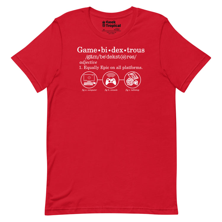 Gamebidextrous T-Shirt Geek Nerd Advertise to Meta FLOW DESC WRITING Funny Prints