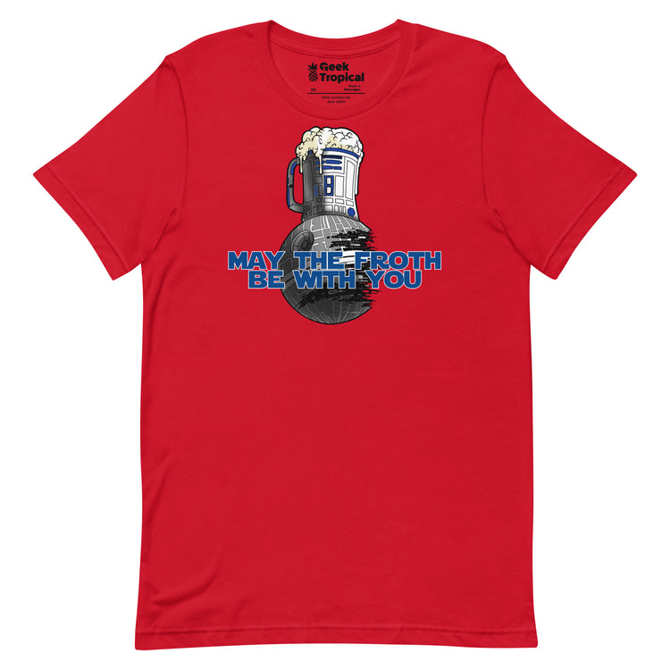 May the Froth Be With You T-Shirt Geek Nerd Advertise to Meta Fantasy Prints FLOW DESC WRITING