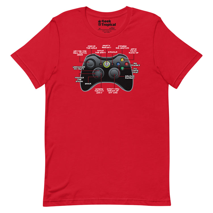 Game Controller How to Play T-Shirt Geek Nerd Advertise to Meta FLOW DESC WRITING Off World Designs
