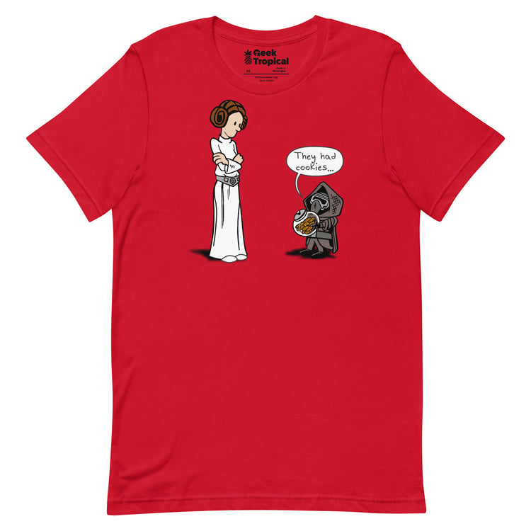 Darkside Cookies T-Shirt Geek Nerd Advertise to Meta Fantasy Prints FLOW DESC WRITING