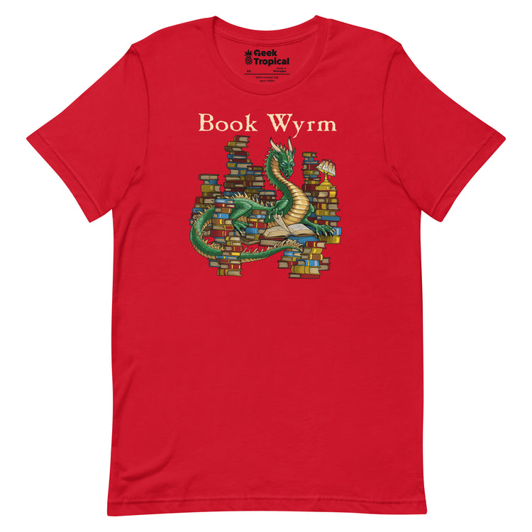 Book Wyrm T-Shirt Geek Nerd Advertise to Meta Book Prints Fantasy Prints