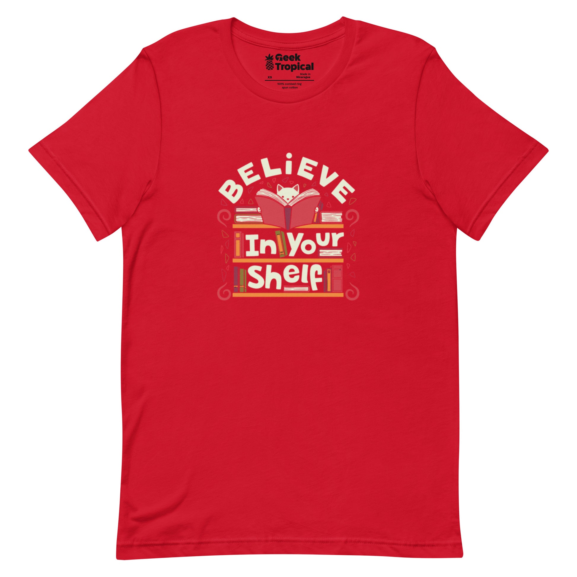 Believe in Your Shelf Cat T-Shirt 14