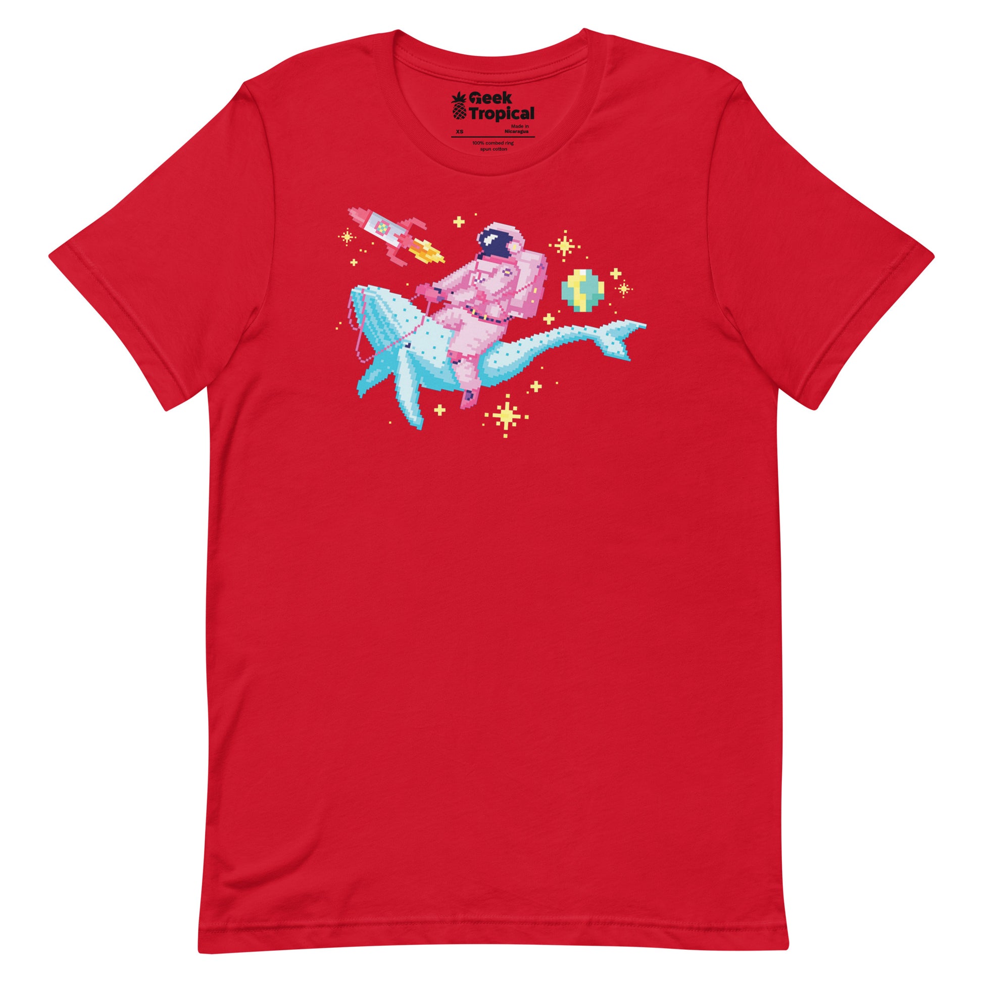 Astronaut Riding Space Whale T-Shirt 8