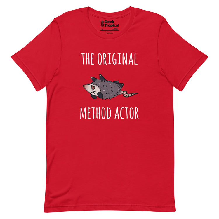 The Original Method Actor Possum T-Shirt Geek Nerd Advertise to Meta Animal Patterns Design by Ardi Tong