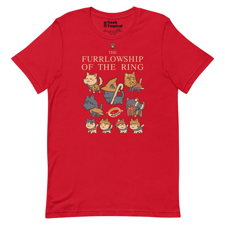 The Furrlowship of the Ring T-Shirt Geek Nerd Advertise to Meta Animal Patterns Book Prints