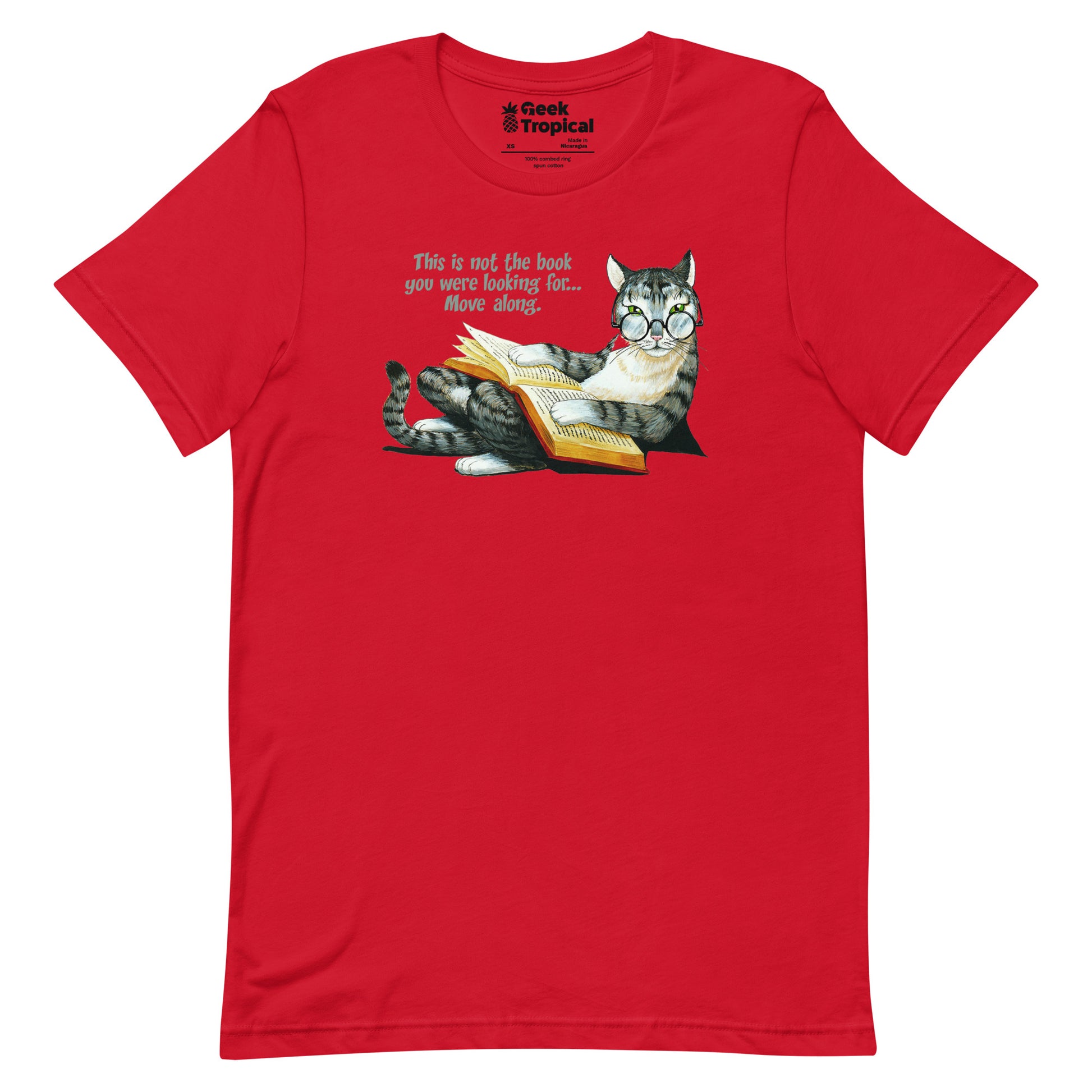 Grey Cat Reading T-Shirt 11