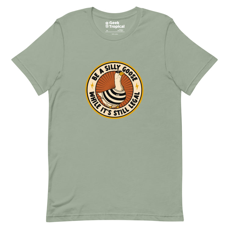 Be A Silly Goose While Legal T-Shirt Geek Nerd Animal Patterns Design by Tobe Fonseca FLOW DESC WRITING