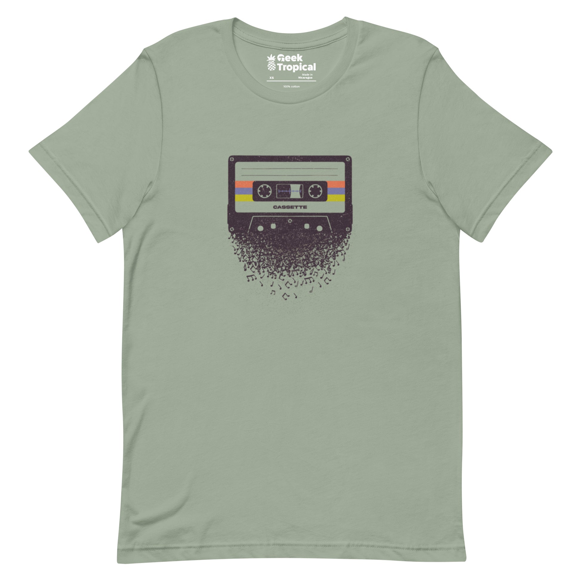 Cassette Musical Notes T-Shirt Geek Nerd Design by Tobe Fonseca FLOW DESC WRITING music print