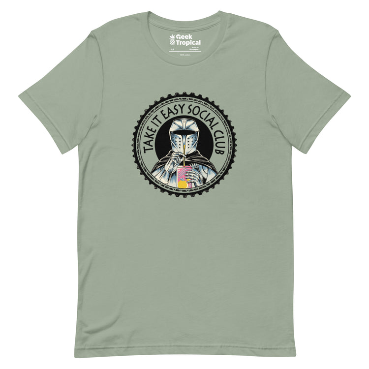 Take It Easy Social Club Knight T-Shirt Geek Nerd board game print Design by Tobe Fonseca dnd & rpg print