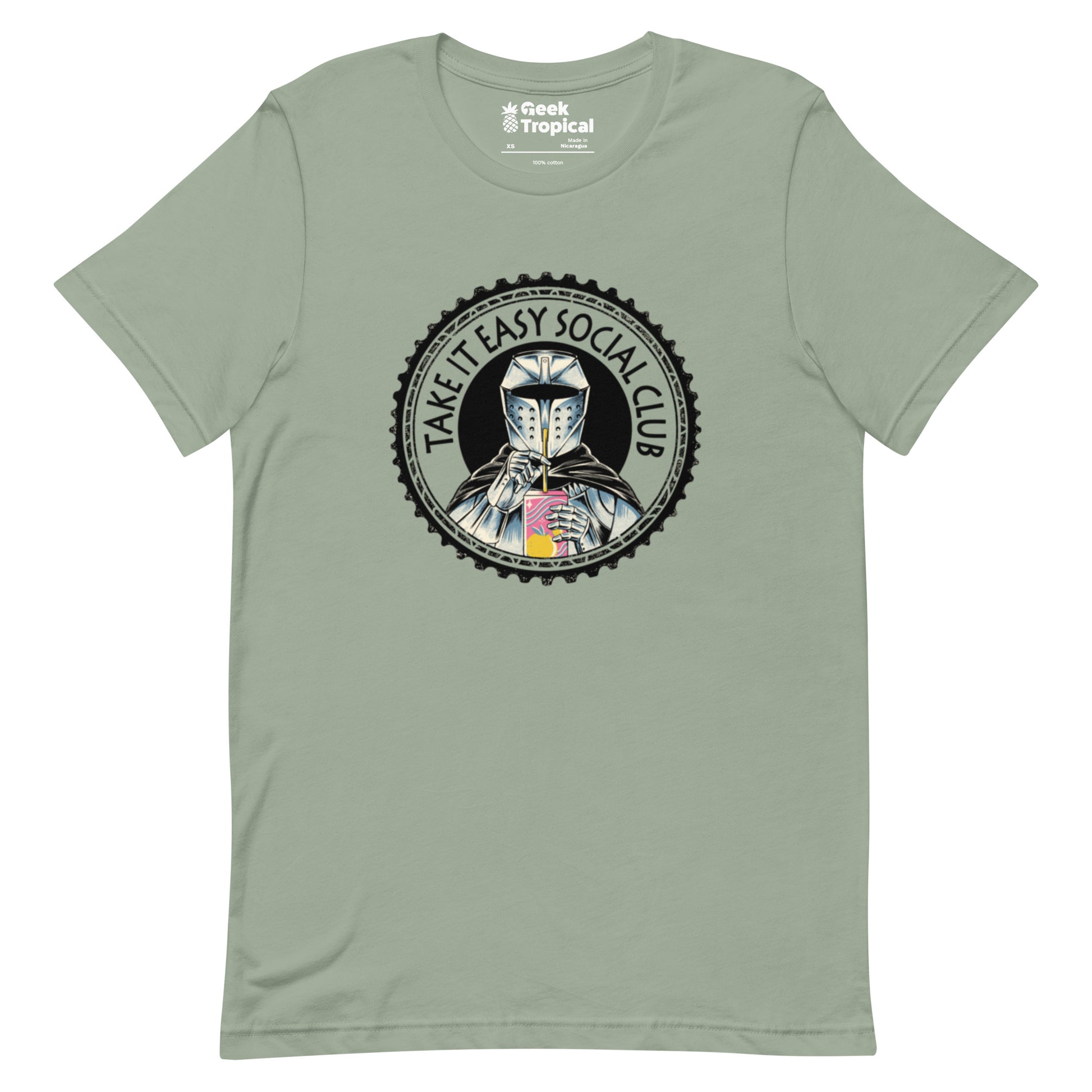 Take It Easy Social Club Knight T-Shirt Geek Nerd board game print Design by Tobe Fonseca dnd & rpg print